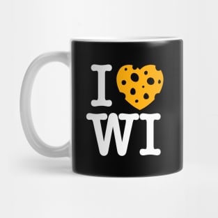 I Love Wisconsin - On Dark Background Mug